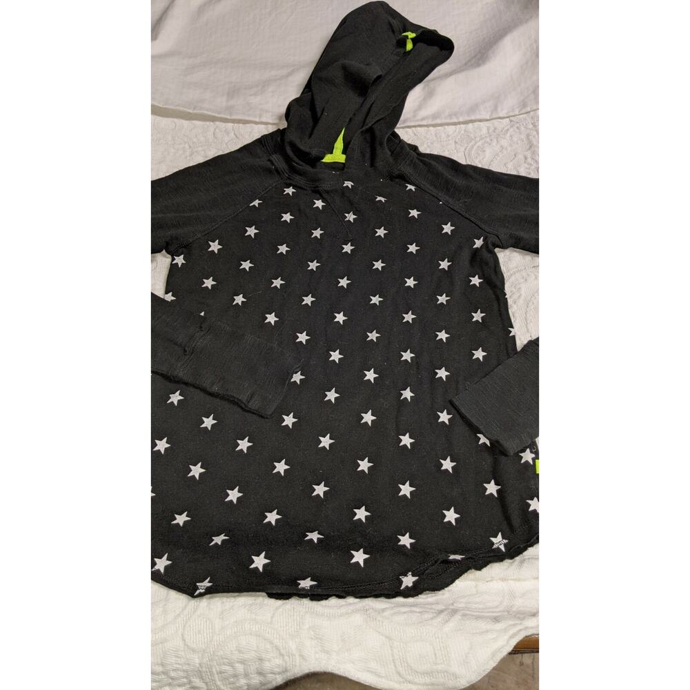 Kind Is Cool Girls Sz. L Black Hooded Top. Cute, Fun